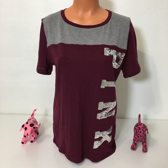 PINK Victoria's Secret Tops - 🚫SOLD🚫NEW PINK VS BLING LOGO SHORT SLEEVE SHIRT